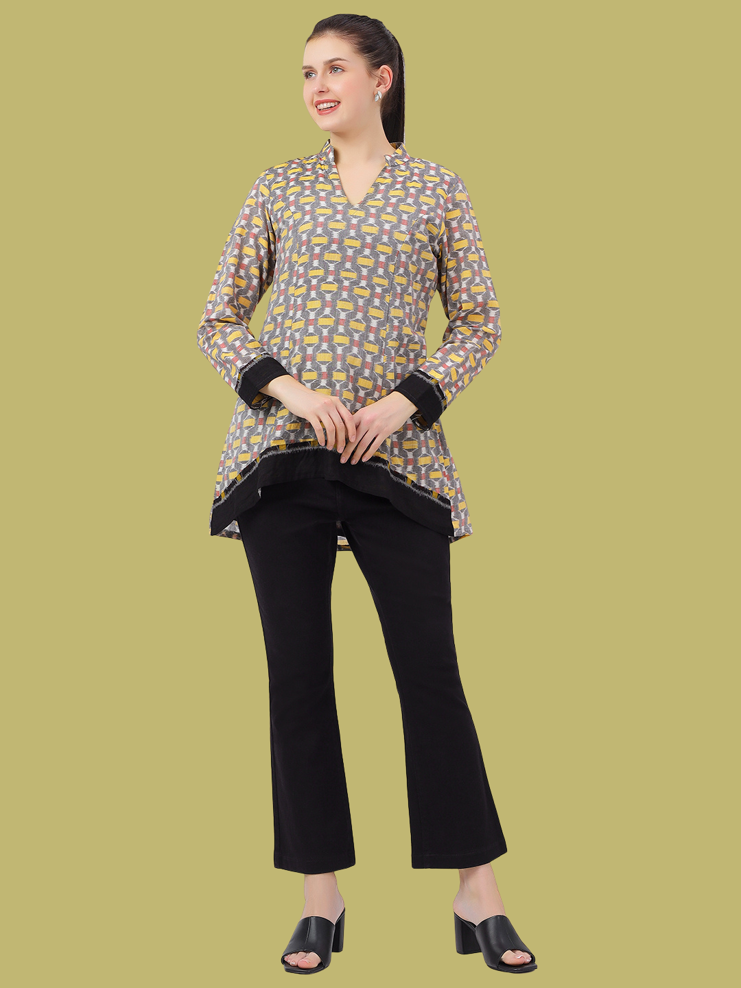 Handloom Sambalpuri Ikat Cotton Short Top