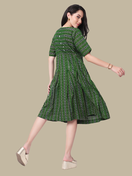 Cotton dress in Sambalpuri Ikat Fabric