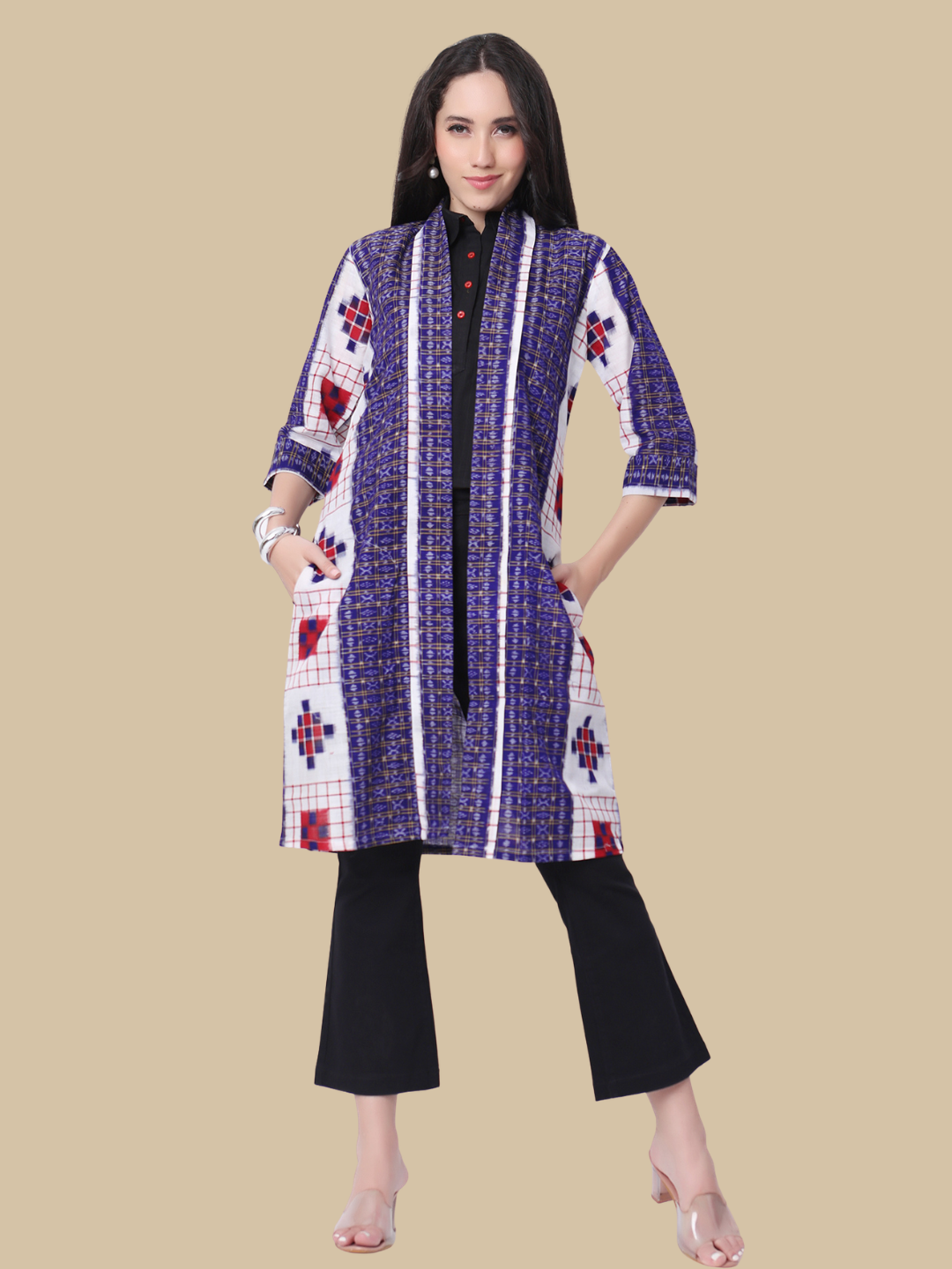 Iconic Handloom Sambalpuri Ikat Cotton Jacket