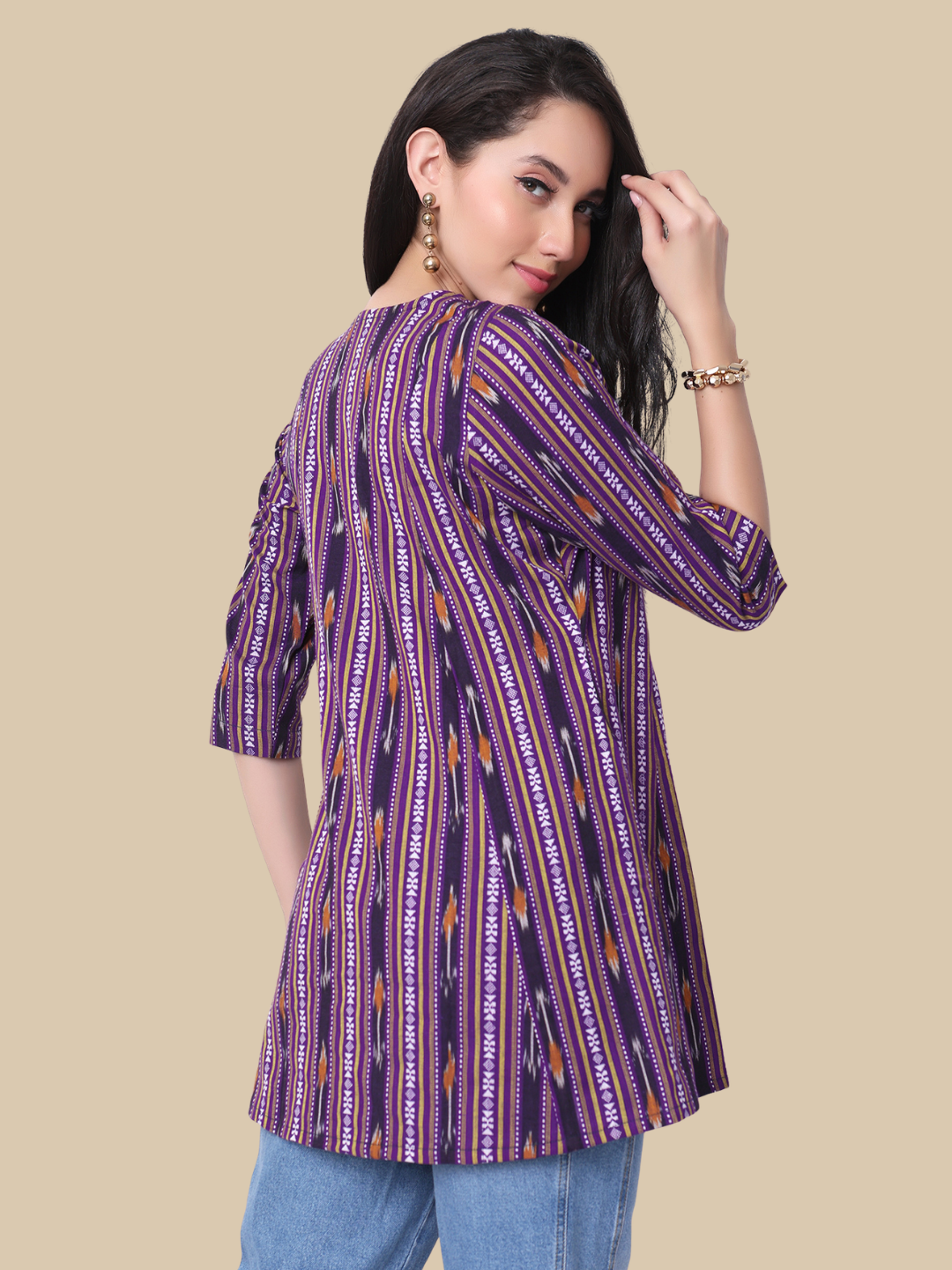 Handloom Ikat Cotton Short Top