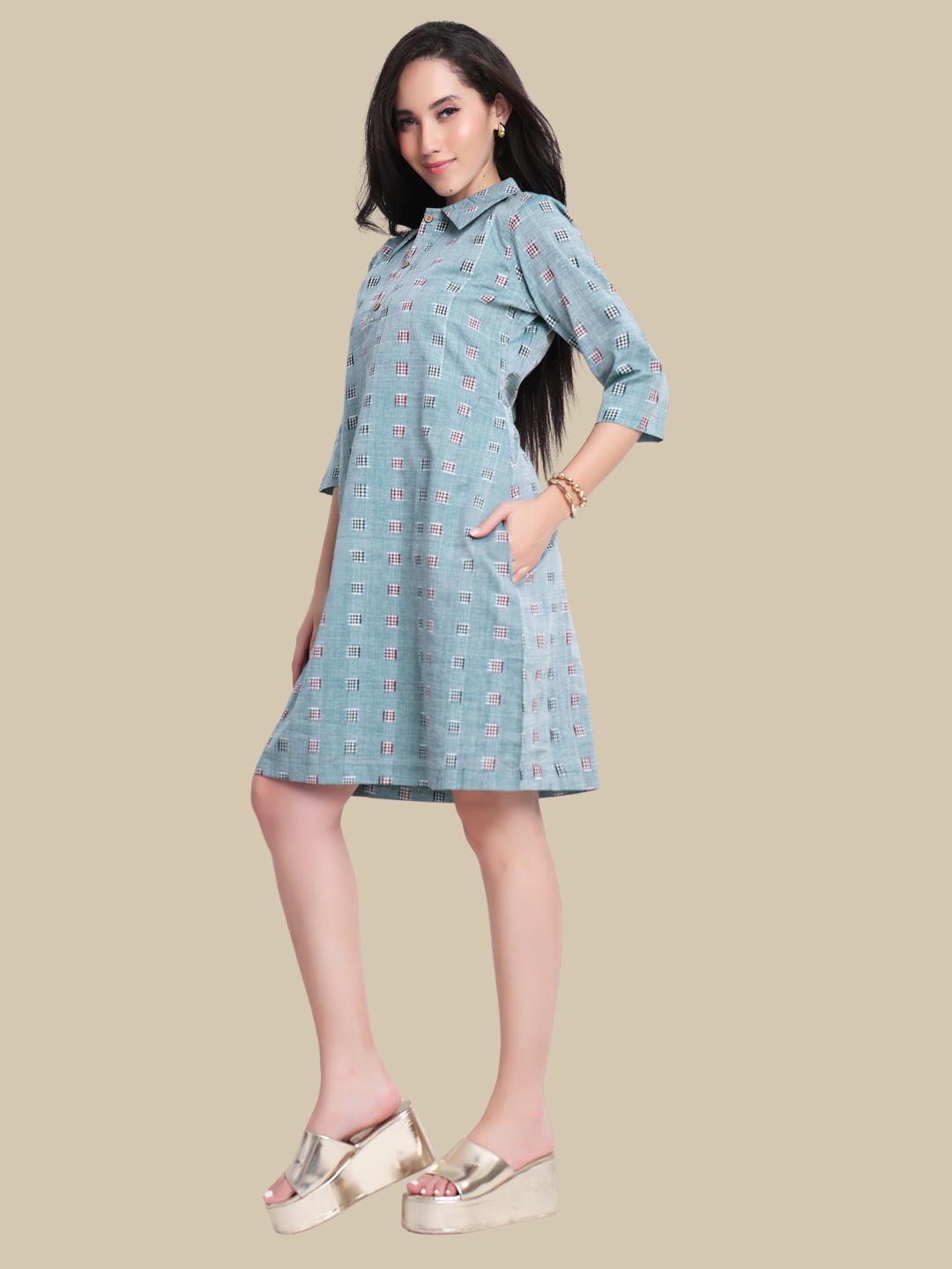 Cotton Dress in Handloom Sambalpuri Ikat Fabric