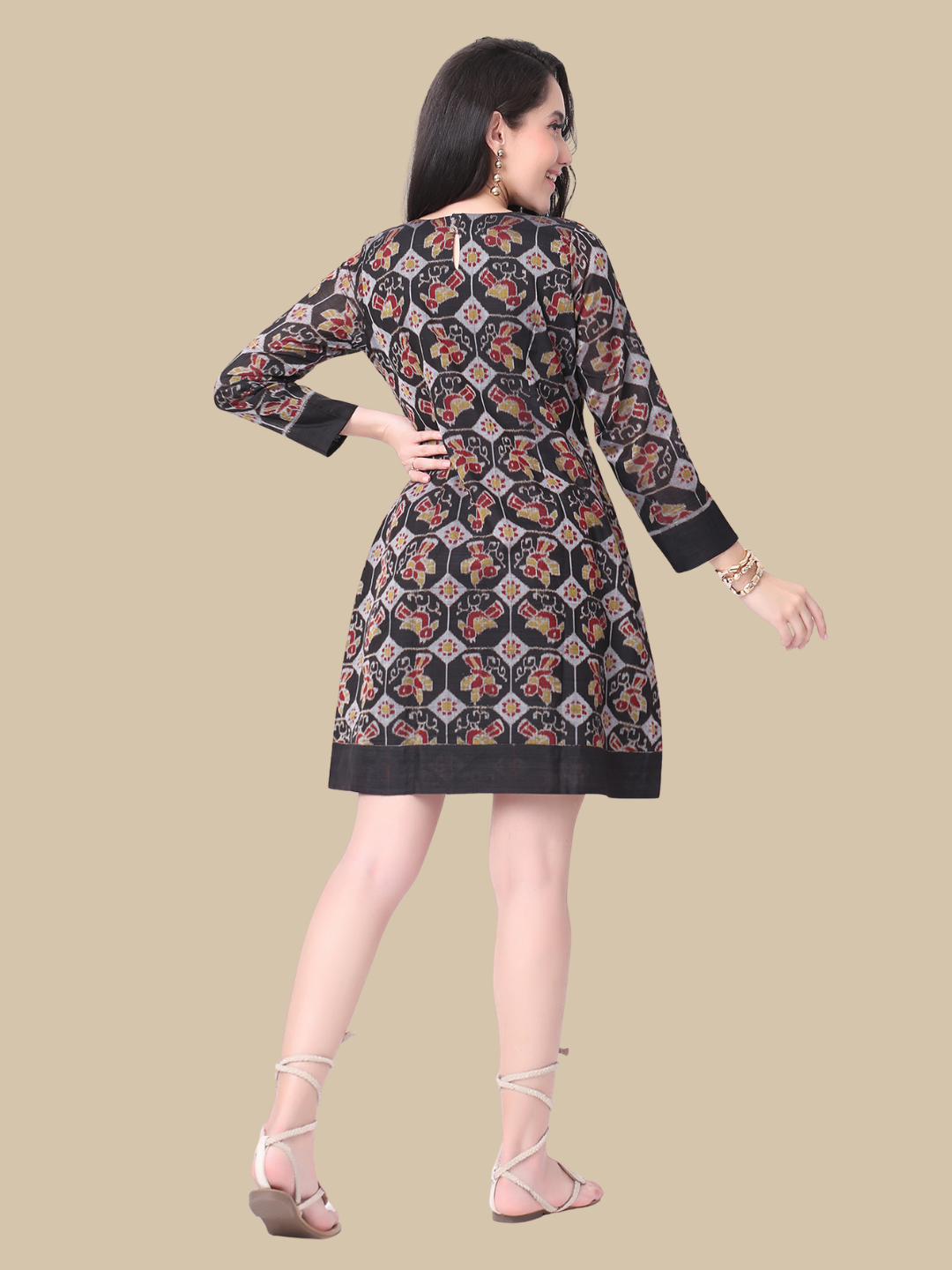 Cotton Dress in Handloom Sambalpuri Ikat Fabric