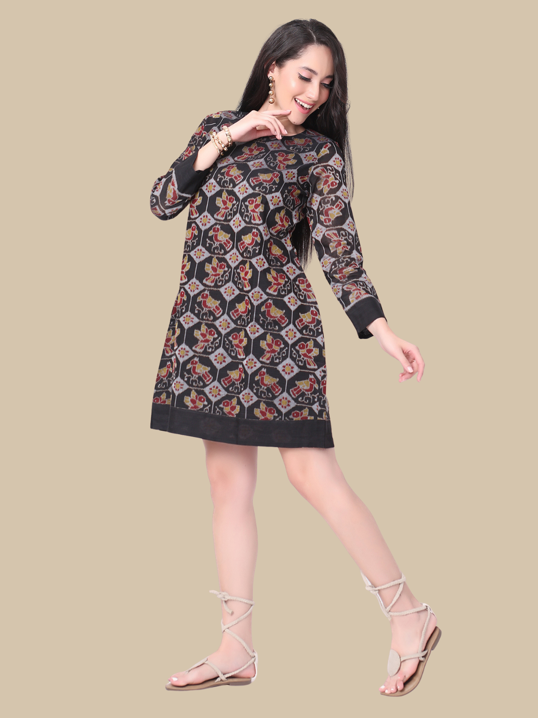 Cotton Dress in Handloom Sambalpuri Ikat Fabric