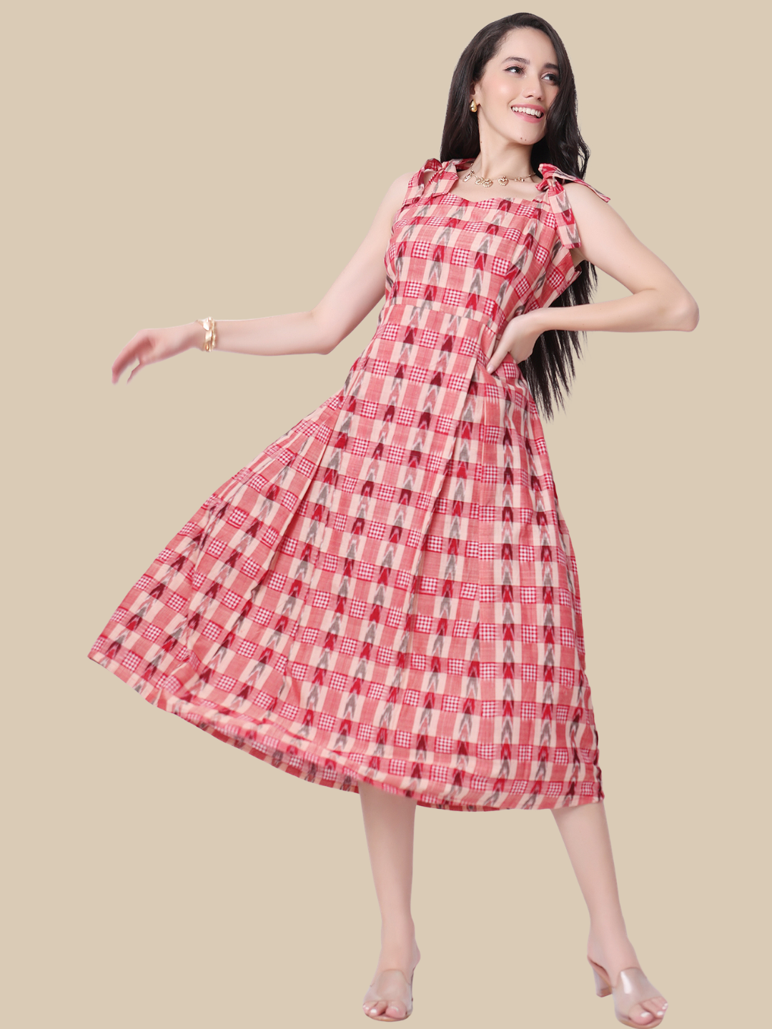 Handloom cotton dress in Premium Double Ikat Sambalpuri fabric