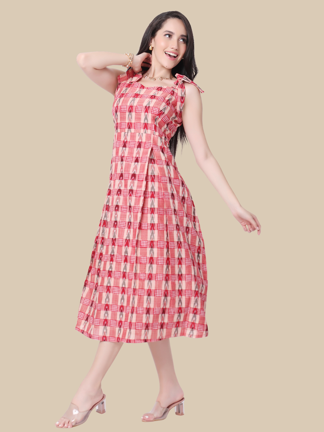 Handloom cotton dress in Premium Double Ikat Sambalpuri fabric