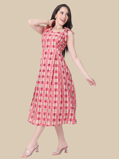 Handloom cotton dress in Premium Double Ikat Sambalpuri fabric