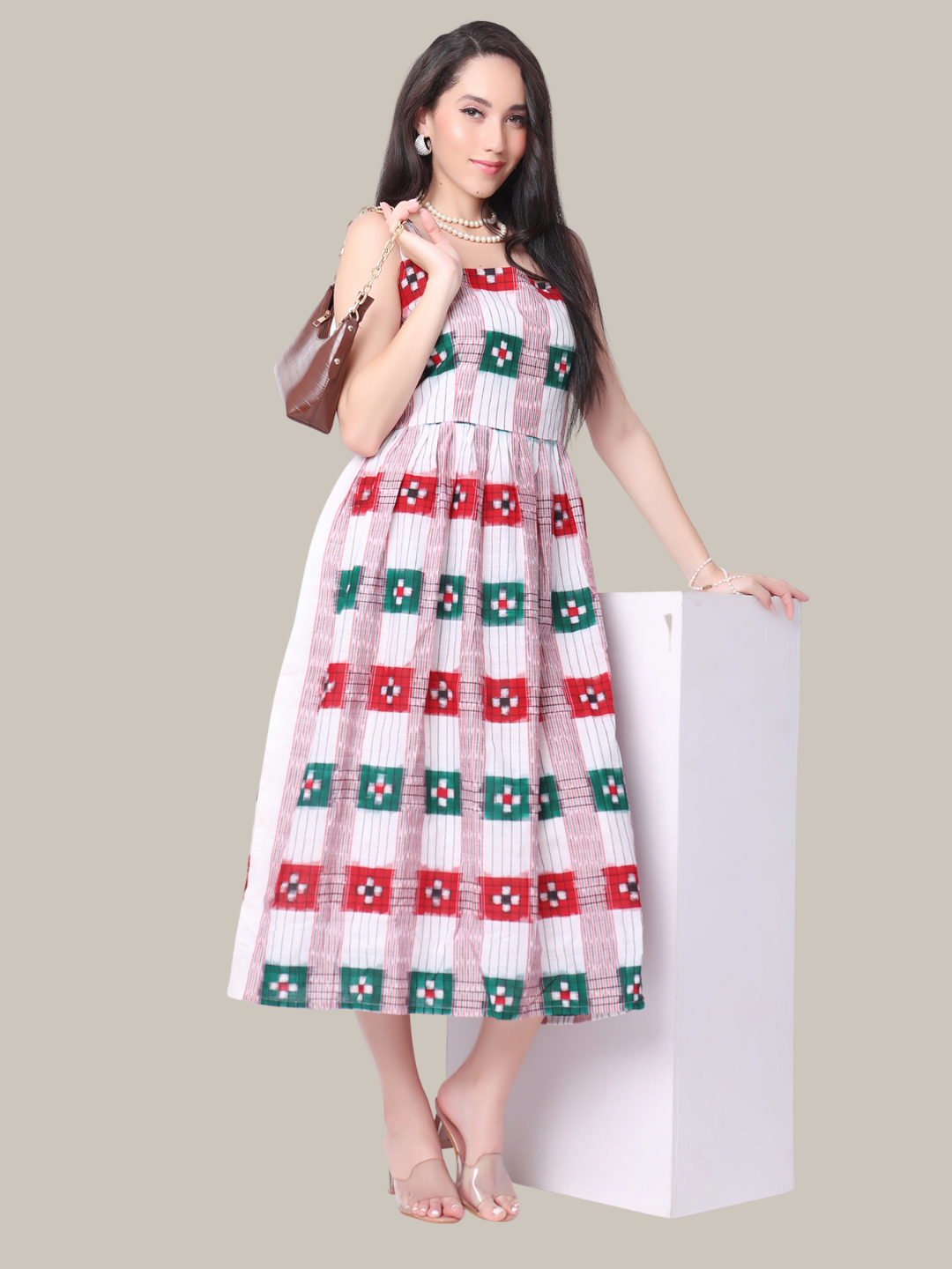 Exquisite Handloom Sambalpuri Ikat Cotton Dress