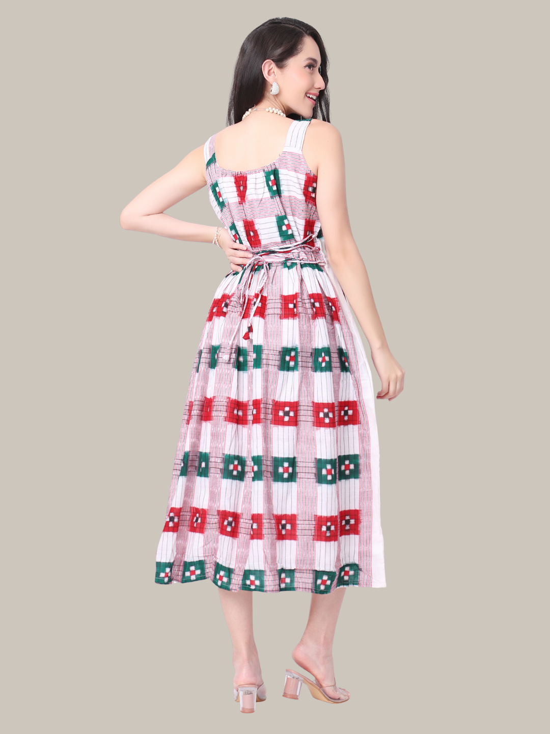 Exquisite Handloom Sambalpuri Ikat Cotton Dress