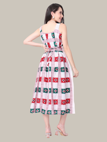 Exquisite Handloom Sambalpuri Ikat Cotton Dress