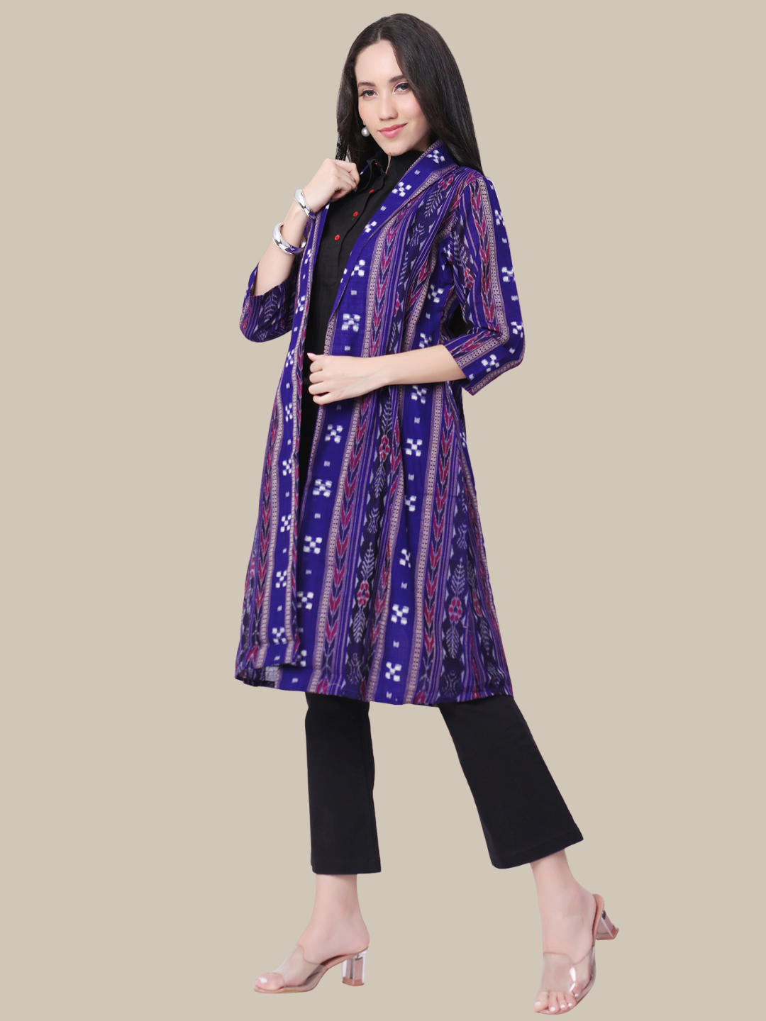 Iconic Handloom Sambalpuri Ikat Cotton Jacket