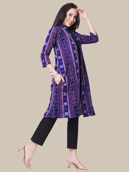 Iconic Handloom Sambalpuri Ikat Cotton Jacket