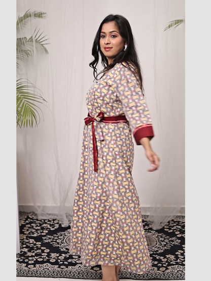 Cotton dress in Handwoven Premium Double Ikat Sambalpuri Fabric
