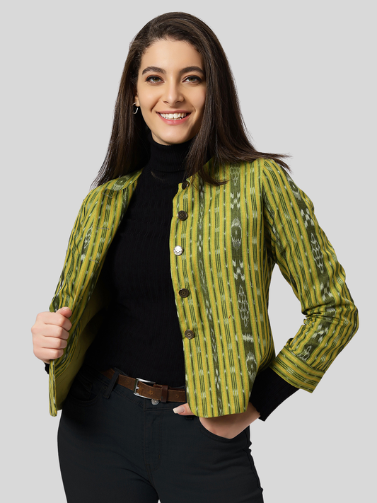Iconic Handloom Sambalpuri Ikat Cotton Jacket