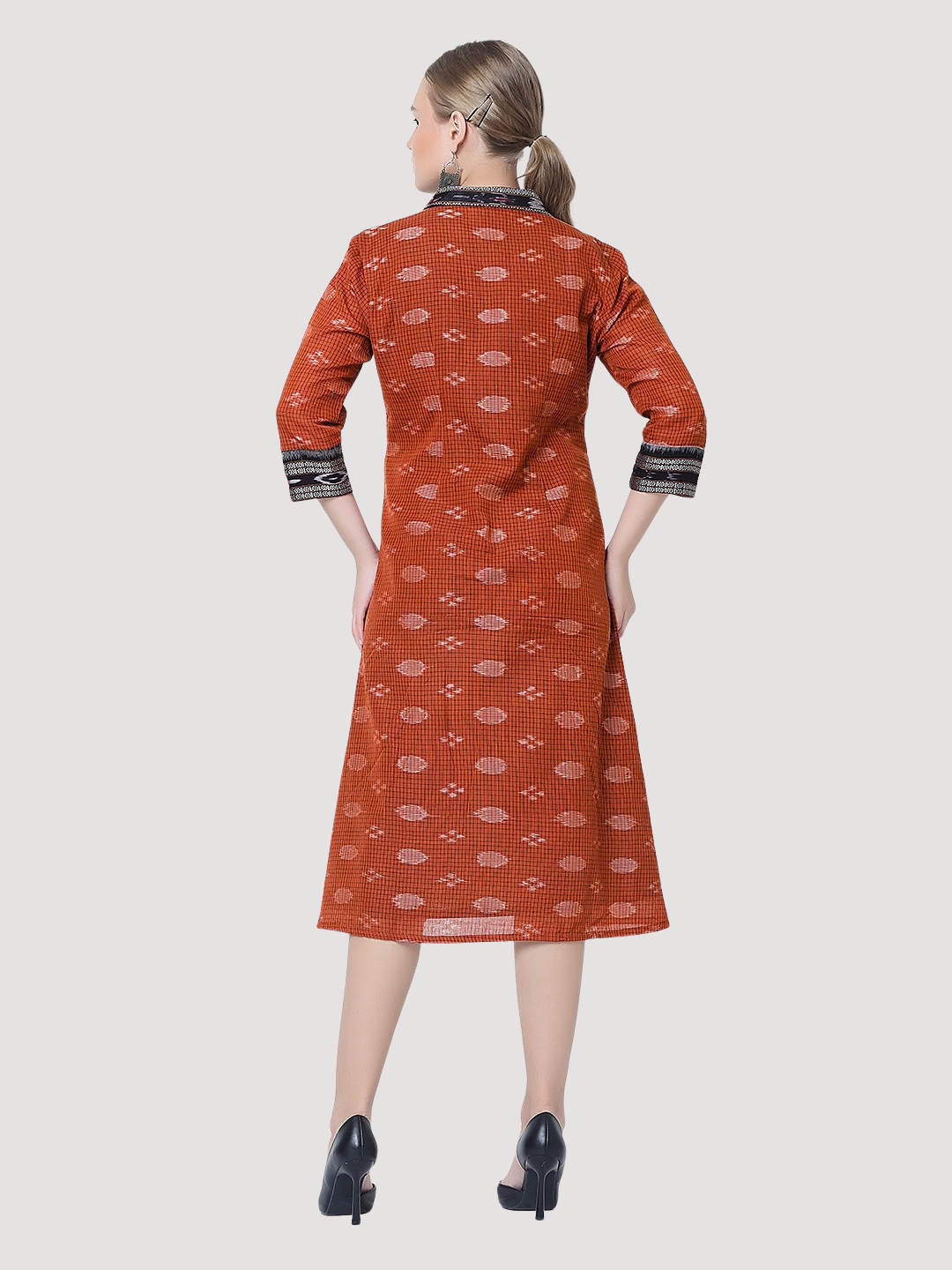 Cotton dress in Handwoven Sambalpuri Ikat Fabric