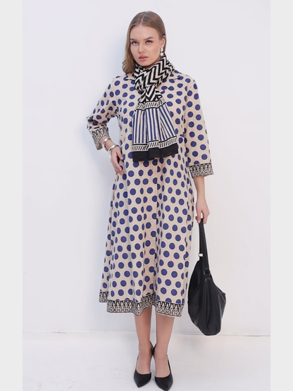 Handloom Cotton Dress in Hand Block printed Fabric