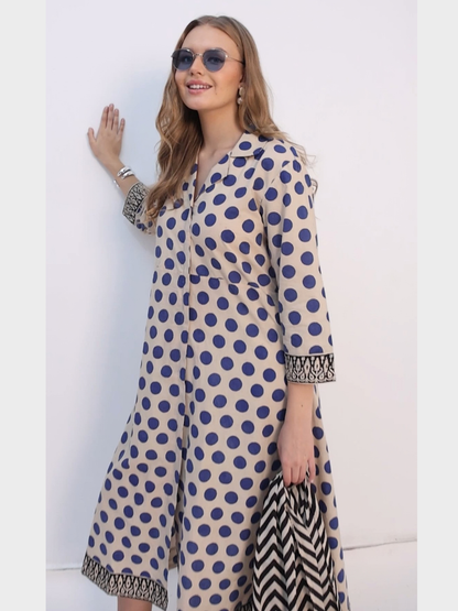 Handloom Cotton Dress in Hand Block printed Fabric