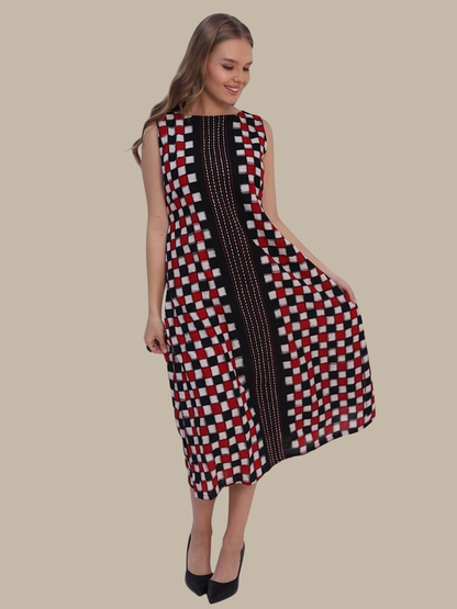 Exquisite cotton dress in Premium Handwoven Sambalpuri Ikat Fabric