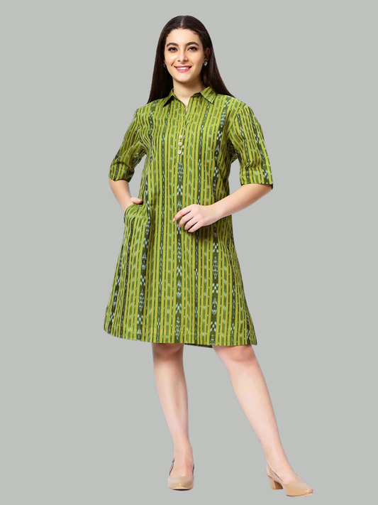 Exquisite Handloom Sambalpuri Ikat cotton dress