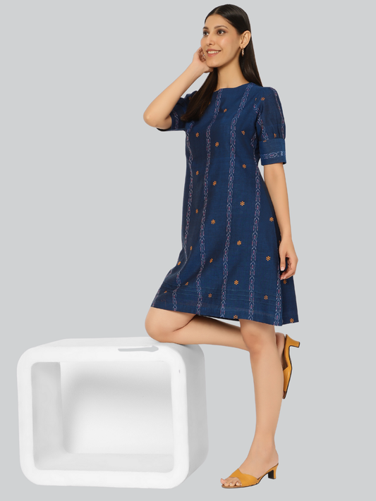 Exquisite Handloom Sambalpuri Ikat cotton dress1