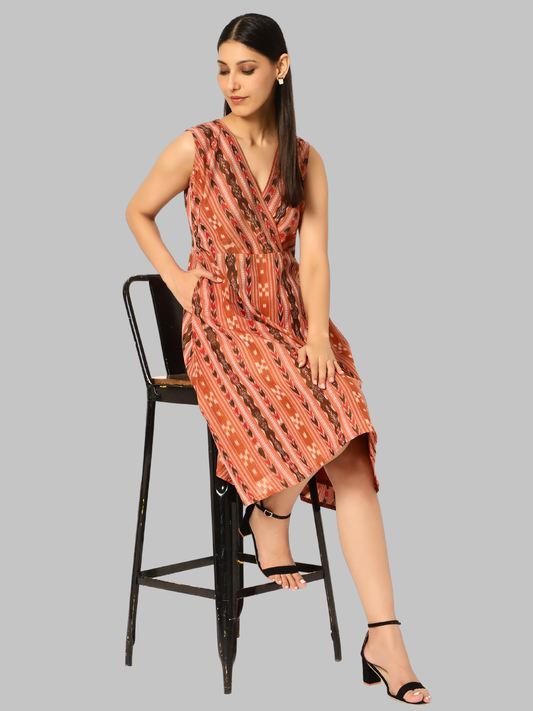 Exquisite Handloom Sambalpuri Ikat cotton dress