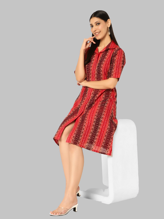 Cotton Dress in Handloom Sambalpuri Ikat Fabric