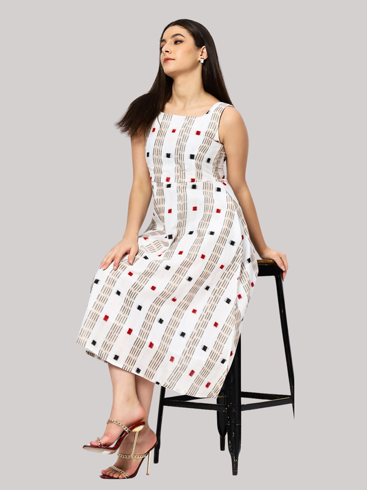 Exquisite Handloom Sambalpuri Ikat cotton dress