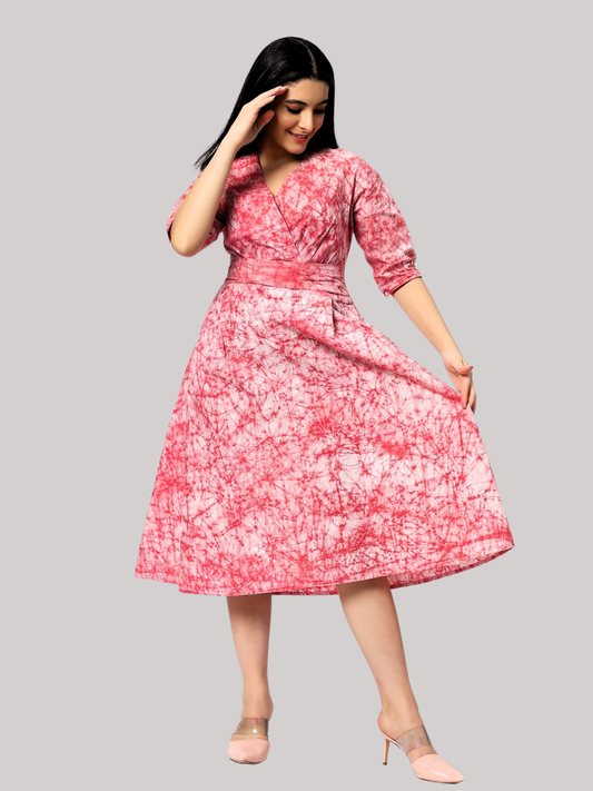 Cotton dress from Handcrafted Batik Print Fabric