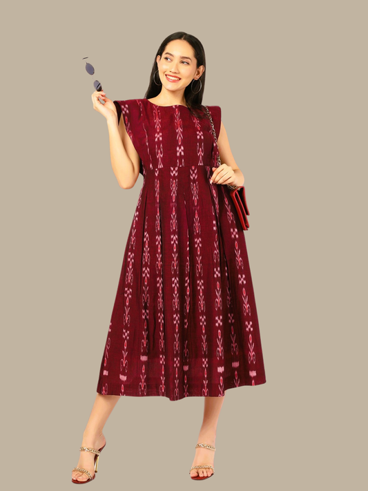 Exquisite Handloom Sambalpuri Ikat cotton dress