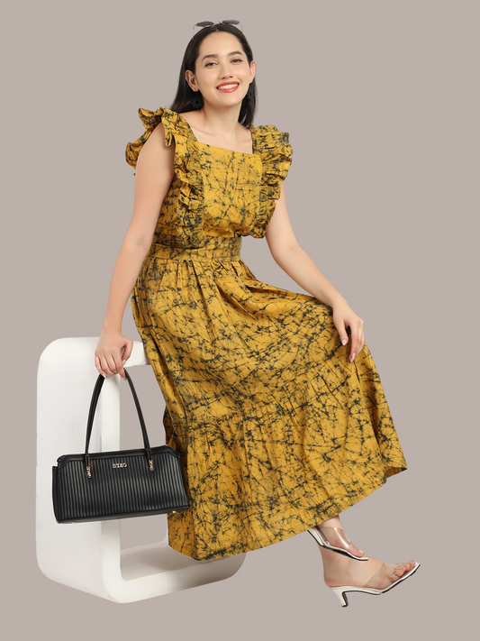 Cotton dress from Handcrafted Batik Print Fabric