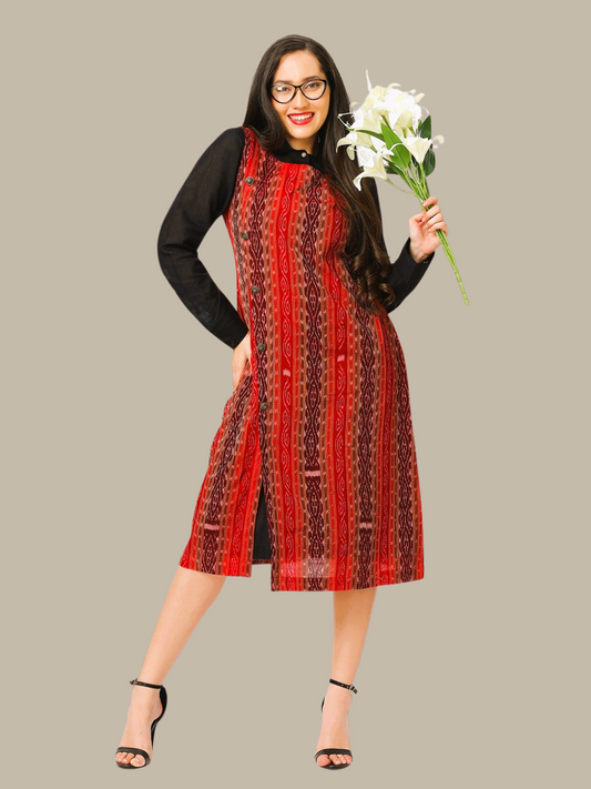 Exquisite Handloom Sambalpuri Ikat cotton dress