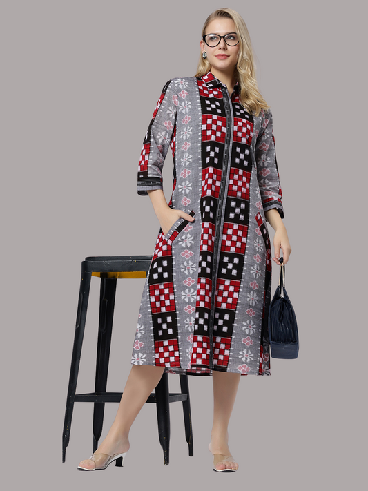 Exquisite Handloom Sambalpuri Ikat cotton dress