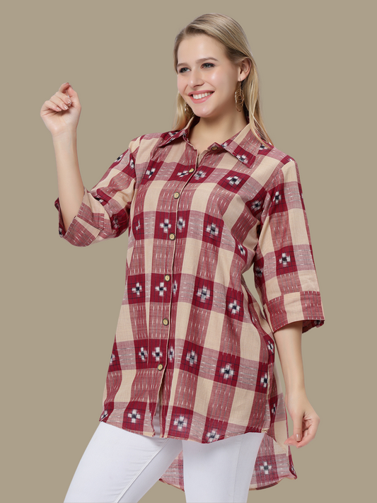 Handloom Sambalpuri Ikat Cotton Short Top