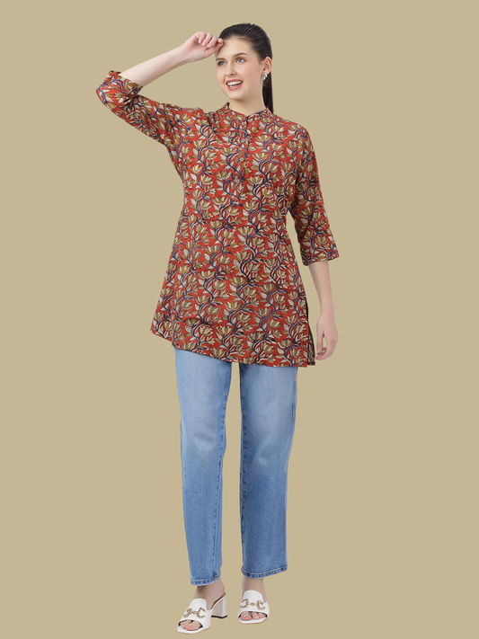 Short Top from Hand Block Printed cotton Fabric