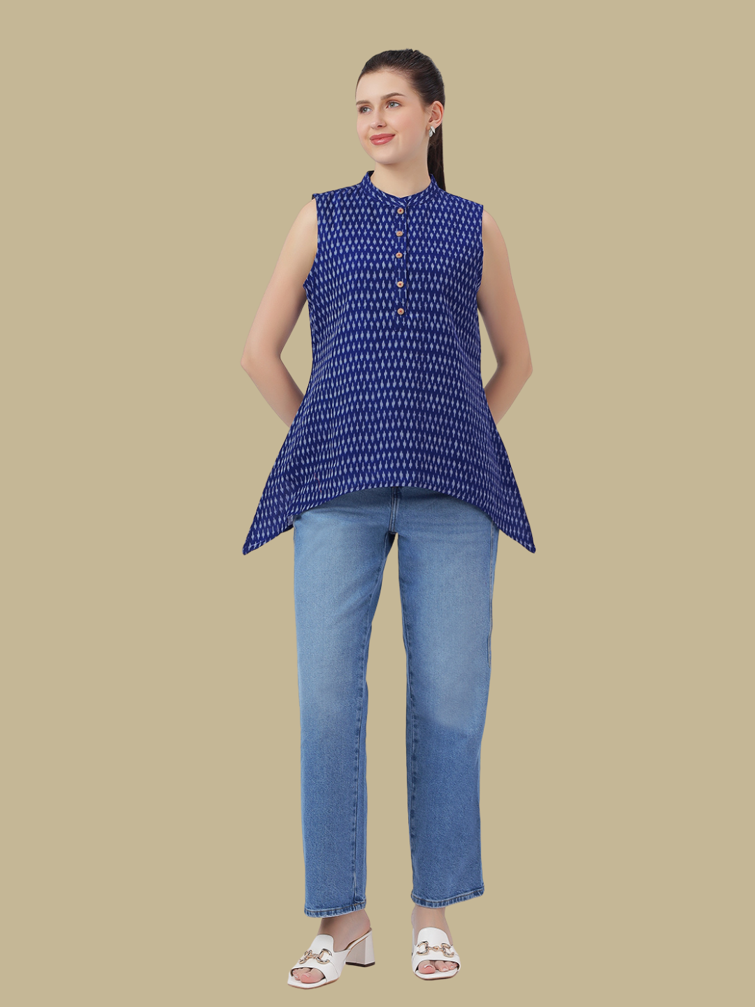 Handloom Sambalpuri Ikat Cotton Short Top