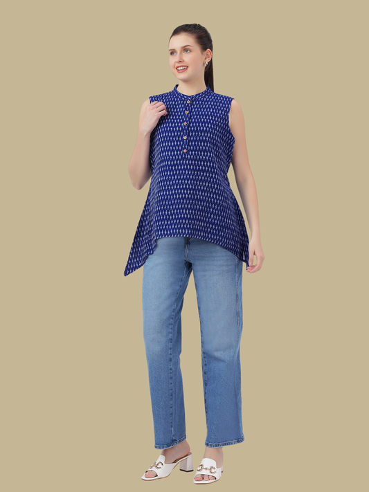 Handloom Sambalpuri Ikat Cotton Short Top