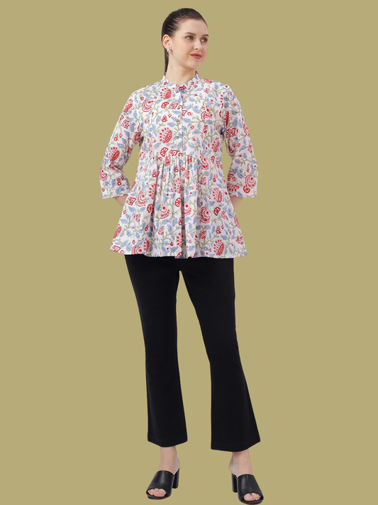Short Top from Hand Block Printed cotton Fabric