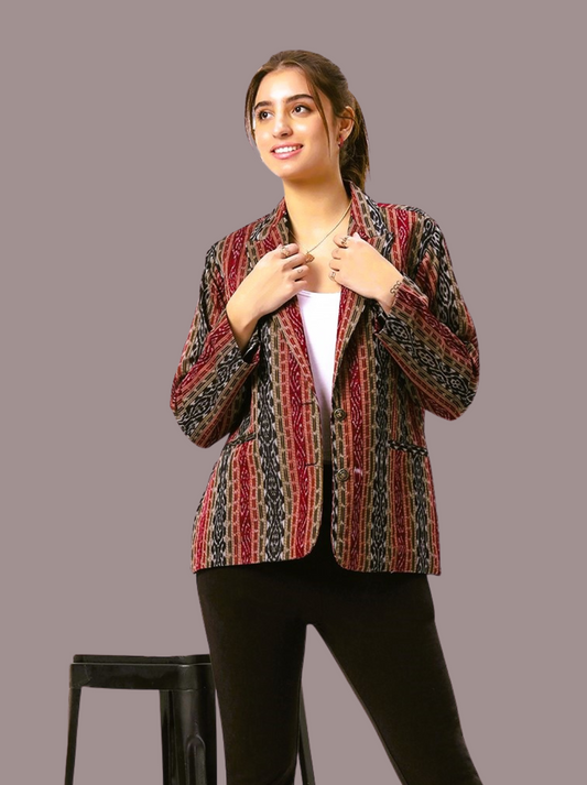 Iconic Handloom Sambalpuri Ikat Cotton Jacket