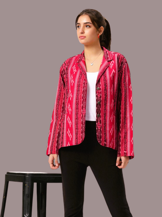 Iconic Handloom Sambalpuri Ikat Cotton Jacket
