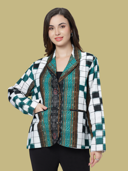 Iconic Handloom Sambalpuri Ikat Cotton Jacket