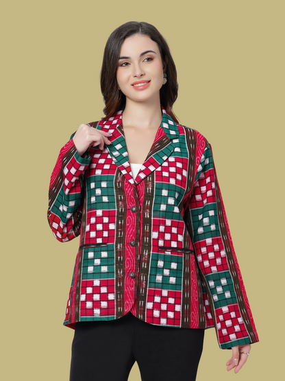 Iconic Handloom Sambalpuri Ikat Cotton Jacket