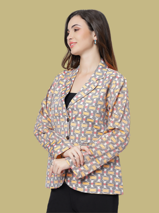 Iconic Handloom Sambalpuri Ikat Cotton Jacket