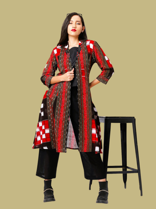 Iconic Handloom Sambalpuri Ikat Cotton Jacket