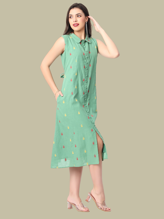 Jamdani Dress in Pure Cotton Fabric