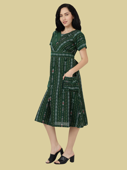 Cotton dress in Sambalpuri Ikat Fabric