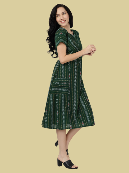 Cotton dress in Sambalpuri Ikat Fabric