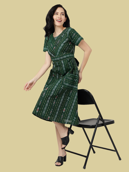 Cotton dress in Sambalpuri Ikat Fabric