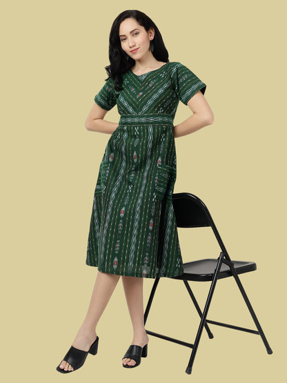 Cotton dress in Sambalpuri Ikat Fabric