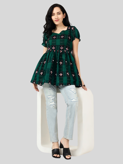 Handloom Sambalpuri Ikat Cotton Short Top