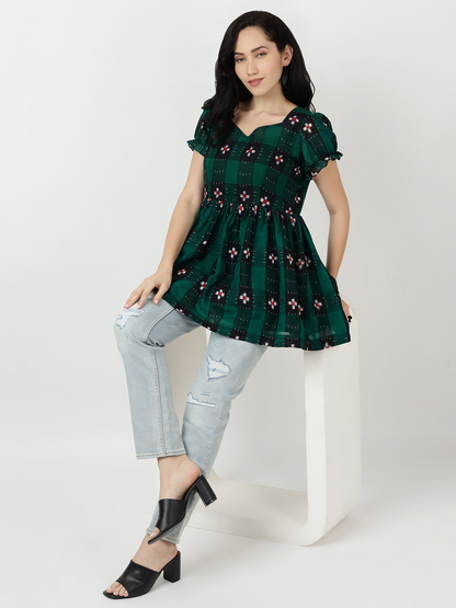 Handloom Sambalpuri Ikat Cotton Short Top