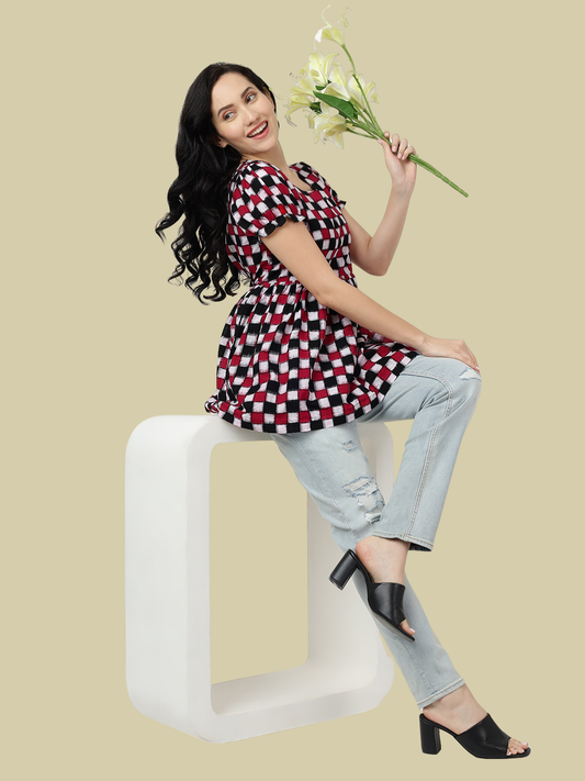 Handloom Sambalpuri Ikat Cotton Short Top